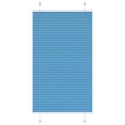 vidaXL Plisserad persienn blå 75x100 cm tyg bredd 74,4 cm polyester