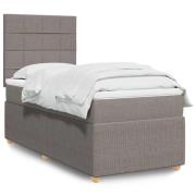 vidaXL Ramsäng med madrass taupe 80x200 cm tyg