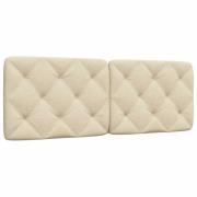 vidaXL Headboard Cushion Cream 140 cm Fabric