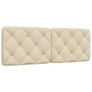 vidaXL Headboard Cushion Cream 120 cm Fabric