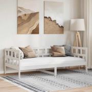 vidaXL Dagbädd vit massiv furu 90x190 cm