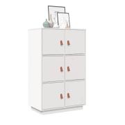 vidaXL Vitrinskåp vit 34x40x108,5 cm massiv furu
