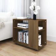 vidaXL Sidobord brun ek 70x35x55 cm konstruerat trä