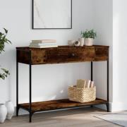 vidaXL Avlastningsbord rökfärgad ek 100x34,5x75 cm konstruerat trä