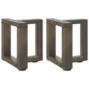 vidaXL Soffbordsben T-formade 2 st svarta 30x25x(30-31) cm stål