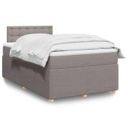 vidaXL Ramsäng med madrass taupe 120x200 cm tyg