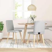 vidaXL Matstolar 2 st molngrått tyg