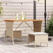 vidaXL Trädgårdsbord med skiva i akaciaträ beige 105x75x72 cm