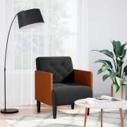 vidaXL Soffstol med armstöd svart 55 cm sammet