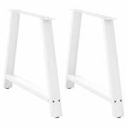 vidaXL Soffbordsben A-formade 2 st vit 90x(72-73) cm stål