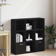 vidaXL Bokhylla svart ek 98x29x97,5 cm konstruerat trä