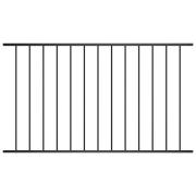vidaXL Staketpanel Pulverlackerad stål 1,7x1,25 m svart