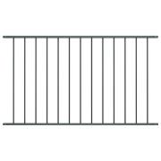 vidaXL Staketpanel pulverlackerat stål 1,63x1 m antracit