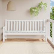 vidaXL Bänkdyna för trädgården bladmönster 200x50x4 cm tyg