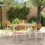 vidaXL 5-delat Trädgårdsdining Set Solid Akacia, vidaXL Utomhusbord 15...
