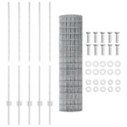vidaXL Eurostängsel med 10 U-poster Silver 1,2x10 m Stål