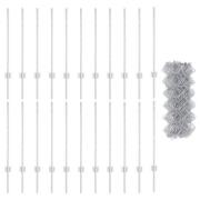 vidaXL Kedjestängsel med 22 U-stolpar Silver 0,8x25 m Stål