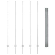vidaXL svetsat trådstängsel med 10 U-poster Silver 1,6x10 m Stål