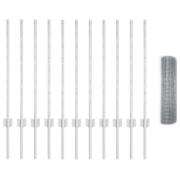 vidaXL Svetsat Trådstängsel med 11 U-stolpar Silver 0,8x25 m Stål