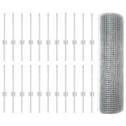 vidaXL Svetsat Trådgärde med 22 U-poster Silver 0.4x50 m Stål