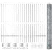 vidaXL Svetsat Trådgärd med 44 U Stödpålar Silver 1.2x50 m Stål