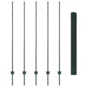 vidaXL Svetsat Trådgärde med 5 U-stolpar Grön 1,6x10 m Stål