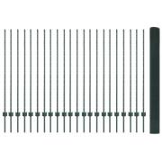 vidaXL Vävda Trådgärd med 22 U-poster Grön 1.4x50 m Stål