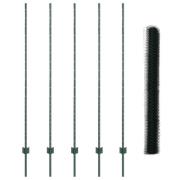 vidaXL Staketstolpar 5 st U-Kanal Grön 160 cm Stål, vidaXL Hexagon Sta...