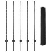 vidaXL Staketstolpar 10 st U-Kanal Grå 120 cm Stål, vidaXL Hexagon Sta...