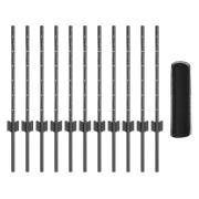 vidaXL Trädgårdsstängsel Set 2-pack Grå Metall Stor Hållbar