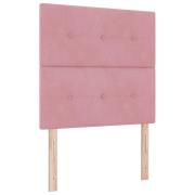 vidaXL Sänggavel Knappad Rosa 100 cm Sammet