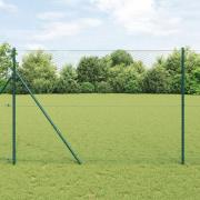 vidaXL Hexagonstängsel Grön 1,6x50 m Stål, vidaXL Stängselstolpar 13 s...
