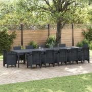 vidaXL Trädgårdsbord Antracit 400x100x73 cm Poly Rattan, vidaXL Trädgå...