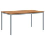 vidaXL Trädgårdsbord 150x90x75 cm i solitt akaciaträ och metall