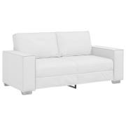 vidaXL Kärlekssoffa Vit 140 cm Konstläder