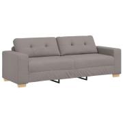 vidaXL 3-sitssoffa taupe 180 cm tyg