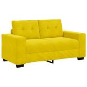 vidaXL Soffan för två, Gul 120 cm, Sammet