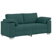 vidaXL Loveseat Soffa Mörkgrön 140 cm Tyg