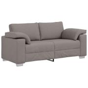 vidaXL Bänksoffa Taupe 140 cm Tyg