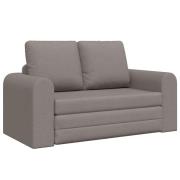vidaXL Golvsoffa Säng 2-i-1 Taupe 148x71x83 cm Tyg