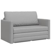 vidaXL Golvsoffa / Säng 2-i-1 Cloud Grey 124x71x78 cm Tyg