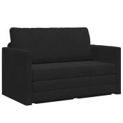 vidaXL Golvsängsoffa 2-i-1 Svart 124x204x61 cm Sammet