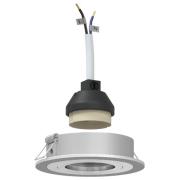 vidaXL inbyggda spotlights 6 st rund GU10 silver Ø91 mm