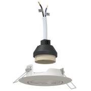 vidaXL Inbyggda Spotlights 6 st Rund GU10 Vit Ø90 mm Stål