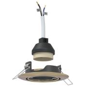 vidaXL Inbyggda Spotlights 24 st Rund GU10 Mässing Ø90 mm Stål