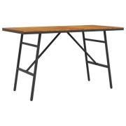 vidaXL Matbord - Svart, 110x55x62 cm, Gjort av massivt akaciaträ