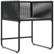 vidaXL Trädgårdsstolar med Kuddar 4 st Svart Poly Rattan
