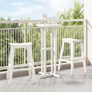 vidaXL Bar Stolar 2 st Vit HDPE