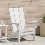 vidaXL Fällbar Adirondackstol Vit 74,5x80,5x90 cm HDPE