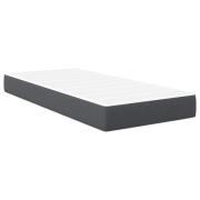 vidaXL Pocket Spring Bed Mattress Mörkgrå Medium 80x200x20 cm Tyg